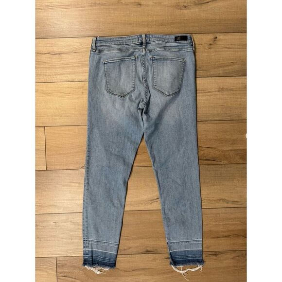 Womens Abercrombie & Fitch Harper Low Rise Ankle Jeans 12 L Long Distressed - Picture 2 of 2